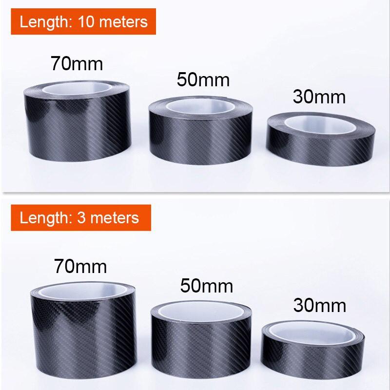 Miếng dán cản cửa ô tô 5D sợi carbon chống trầy