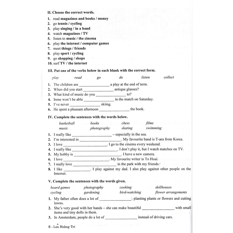 SÁCH - Bài Tập Tiếng Anh 7 -Không Đáp Án-Bám Sát SGK -MK