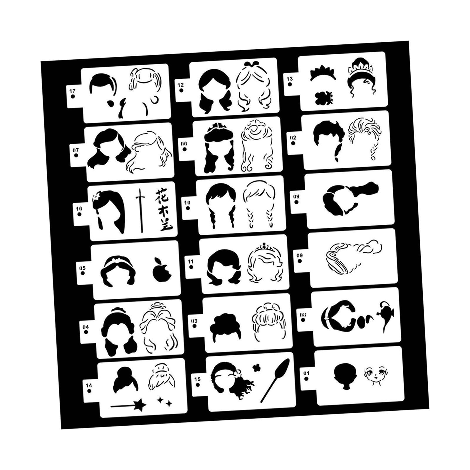 Face Paint Stencils Set for Children Adult DIY Party Supplies Painting