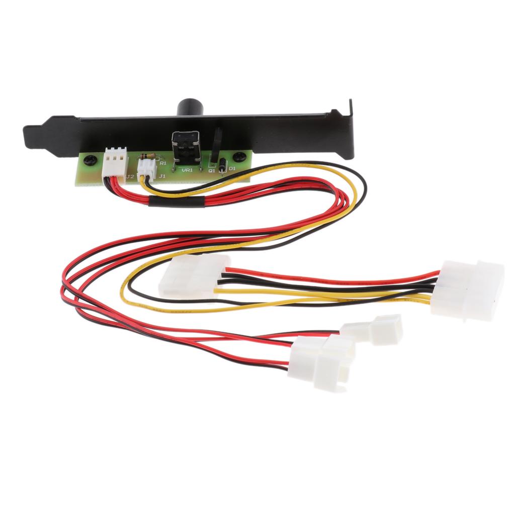 1 Đến 31 đến 3 Máy Tính Khe Cắm PCI Bộ Điều Khiển Tốc Độ Quạt Làm Mát Hub 4Pin Kết Nối Nguồn Điện Mini 3Pin gia