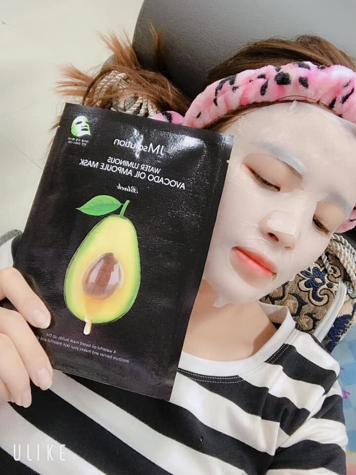 Combo 5 Mặt Nạ Cấp Ẩm Chiết Xuất Quả Bơ JM Solution Water Luminous Avocado Nourishing In Oil Mask 35ml x 5