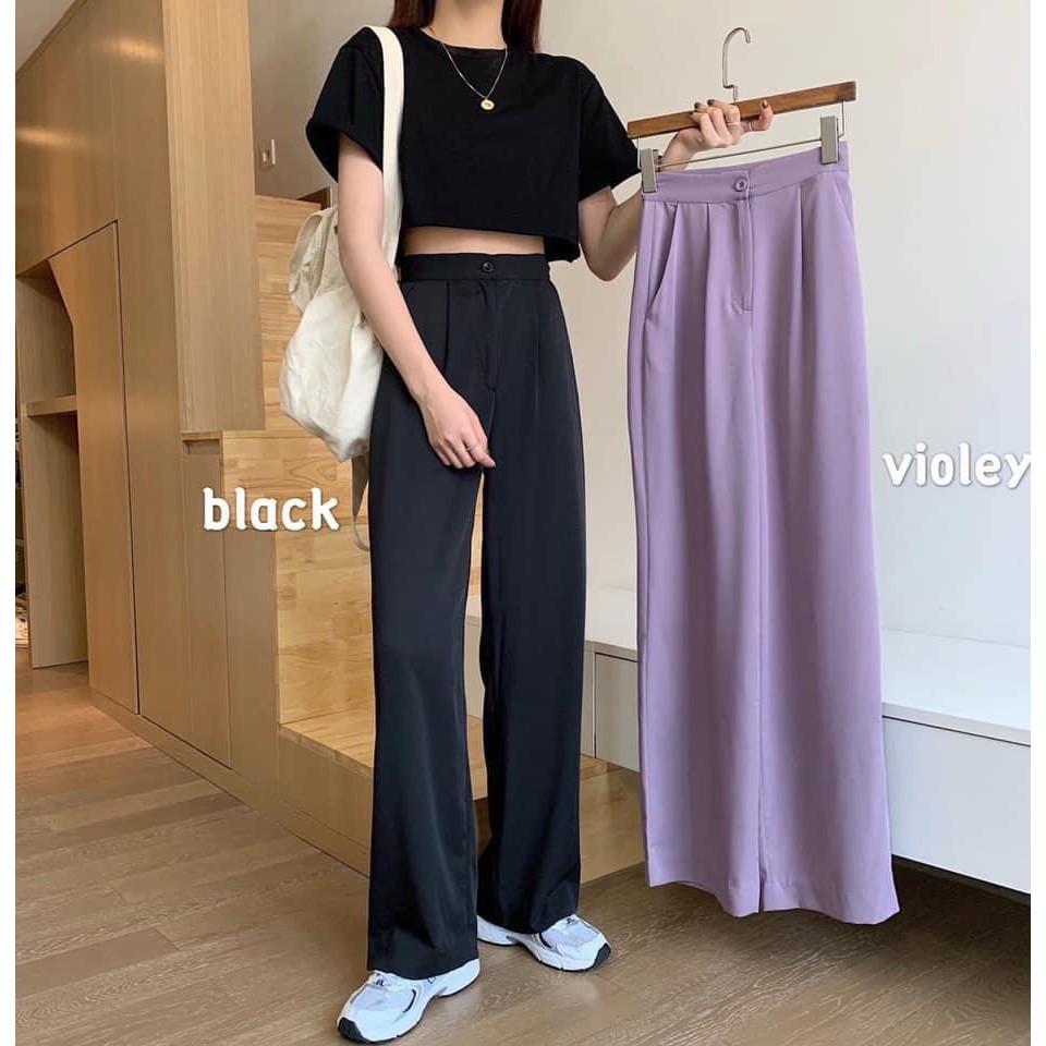Quần Ống Rộng Culottes, Xuông Dài 100cm