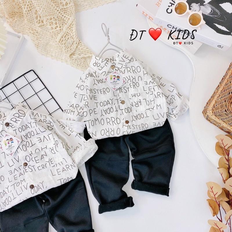 Bộ sơ mi đũi sành điệu cho bé trai
