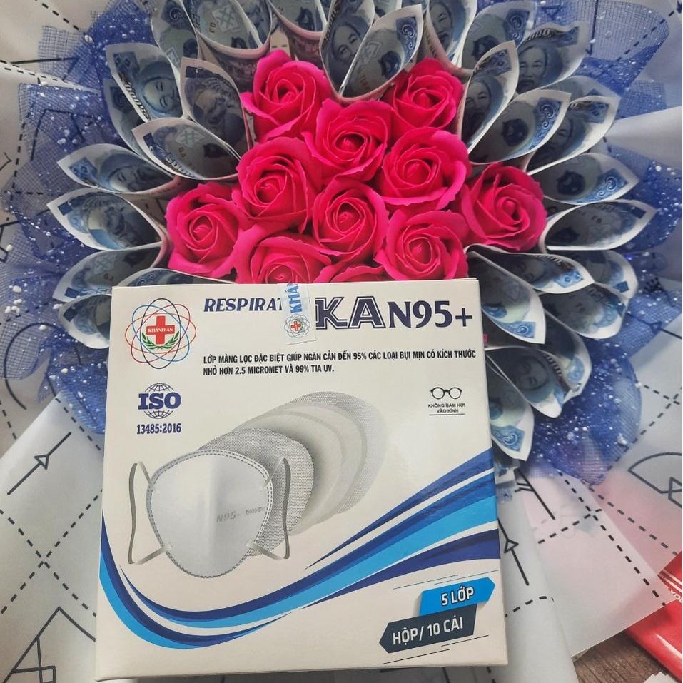 Khẩu trang y tế 5 lớp Khánh An KA N95+ và 3DN95 kháng khuẩn màng lọc ngăn 95% bụi mịn nhỏ hơn 2.5 micromet và 99% tia UV