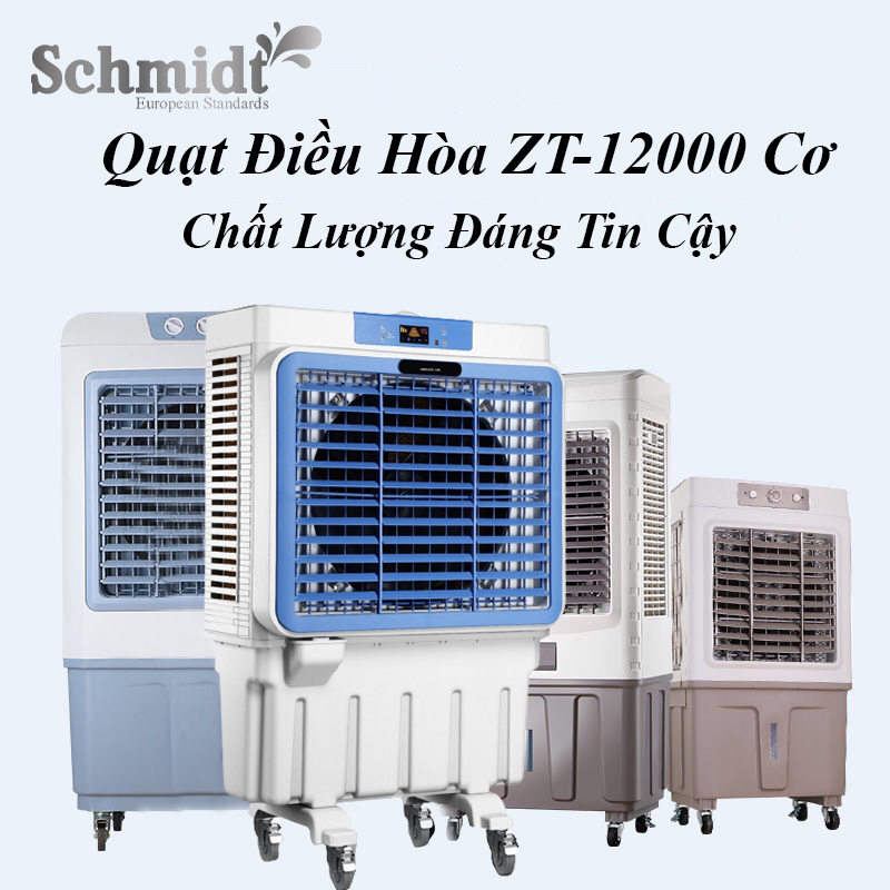 Quạt Điều Hòa Schmidt ZT-12000 Cơ Dung Tích 100L Làm Mát Nhanh, Tiết Kiệm Điện Năng, Độ Bền Cao Chống Rò Rỉ Điện An Toàn Cho Người Sử Dụng – Hàng Chính Hãng