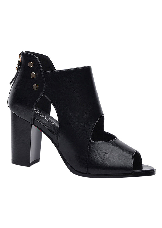 Giày Boots Cao Cổ Nạm Kim Loại Monte