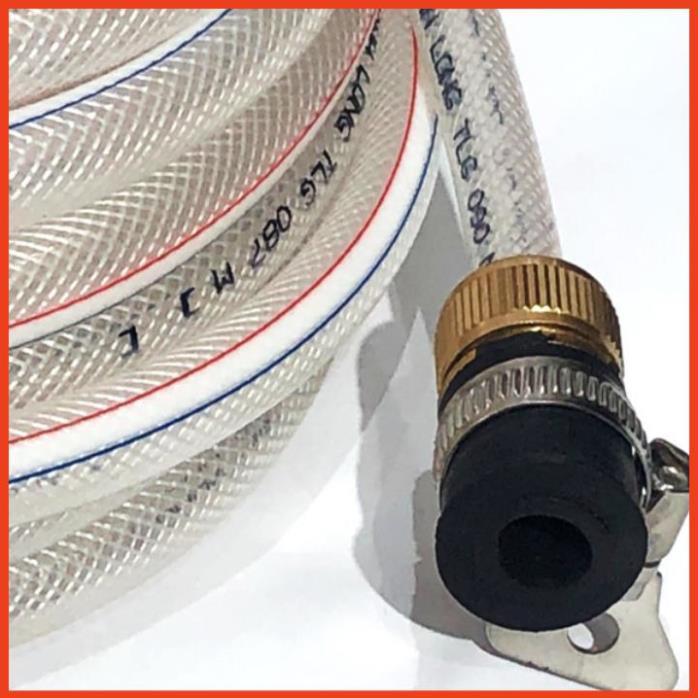Bộ dây vòi xịt nước rửa xe, tưới cây loại 3m, 5m 206701-1 đầu đồng, cút đồng,nối đồng+ tặng túi đựng bút