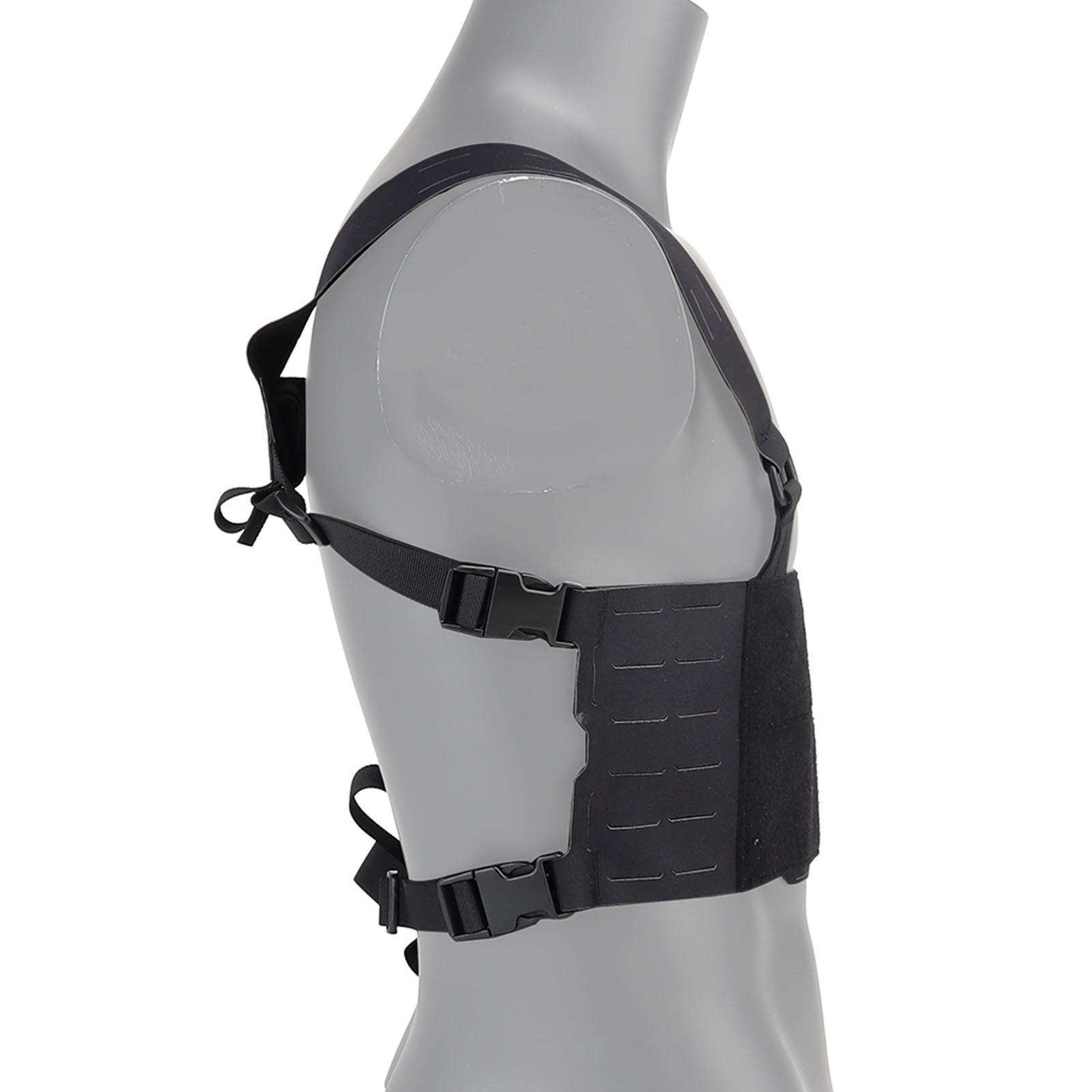 Breathable Hunting Chest Vest Training Adjustable Harness Vest Black