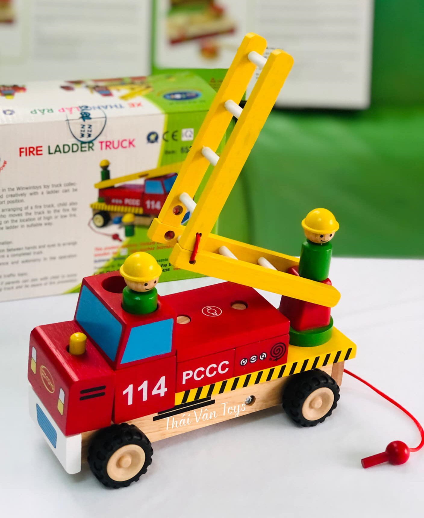Đồ chơi gỗ Winwintoys - Xe thang lắp ráp