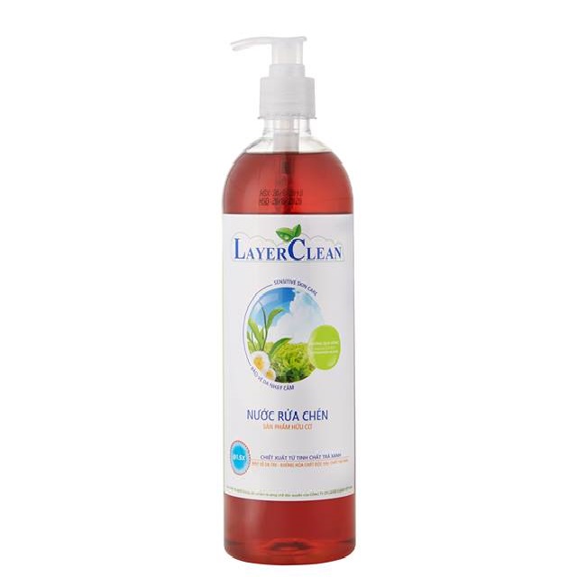 Nước rửa bát Layer Clean hương hồng 800ml