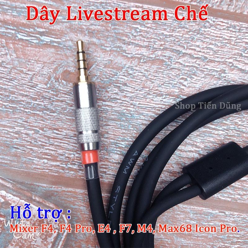 Dây Livestream Chế 1 Đầu 3.5 ra 2 Đầu 6.5 Dùng Cho Mixer,  Icon Pro Âm li- Dây live stream Cao Cấp Chất Lượng