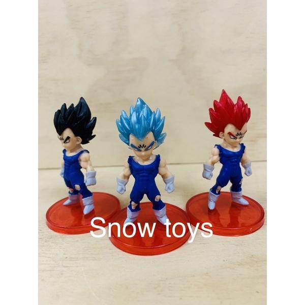 Mô hình Dragon Ball - Set 3 mô hình Majin Vegeta SSJ God Blue - WCF - Cao 7cm