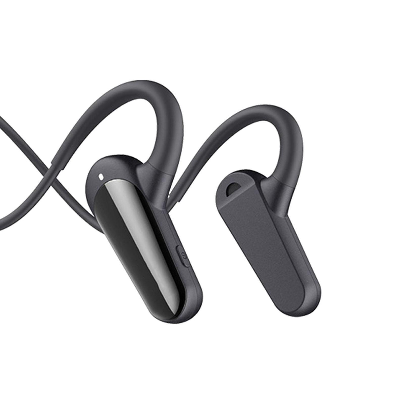 Air Conduction Headset Sweat Resistant Lightweight Open Ear Hands Free Call Stereo Bluetooth 5.0 Headphone for Running Meeting Built-in Mic