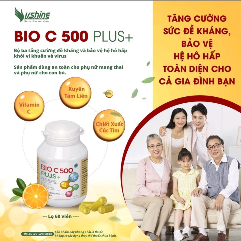 Viên uống bổ sung VITAMIN C - Bio C 500 Plus+ Vshine tăng cường sức đề kháng , nâng cao sức khỏe