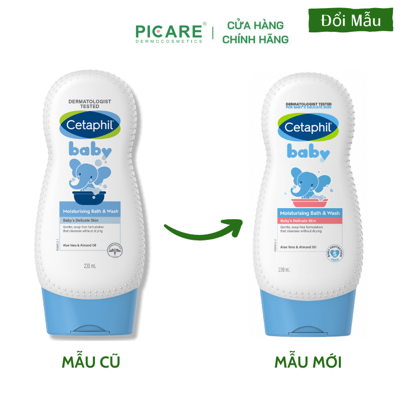 Sữa tắm cho bé Cetaphil Baby Moisturizing Bath & Wash 230ml dưỡng ẩm