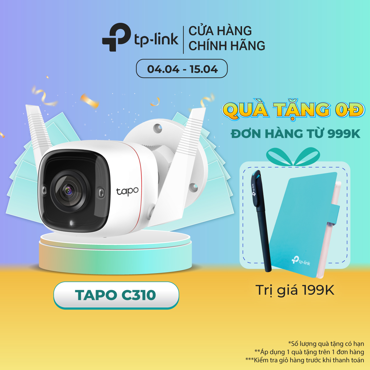 Camera Wifi TP-Link Tapo C310: Với Camera Wifi TP-Link Tapo C310, bạn sẽ không bỏ lỡ bất cứ hoạt động nào trong gia đình hay văn phòng của mình. Tận dụng tính năng xem từ xa thông qua nền tảng ứng dụng miễn phí để theo dõi mọi thứ từ bất cứ đâu. Xem ngay hình ảnh để tìm hiểu thêm về cách sử dụng camera thông minh này.