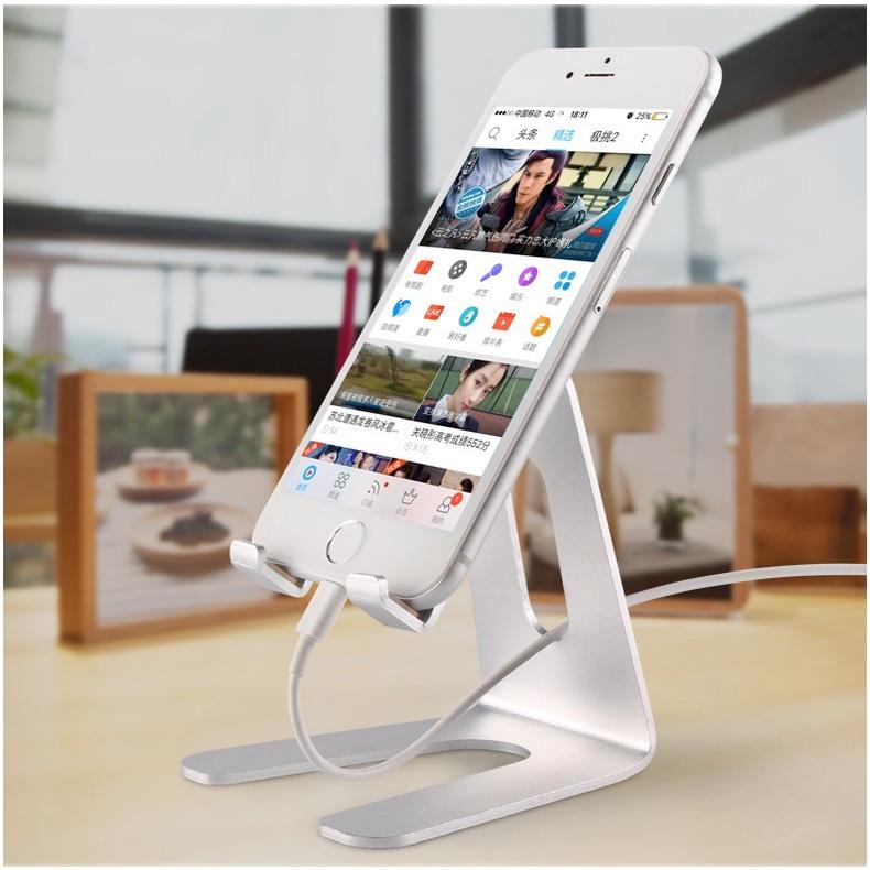 Giá Đỡ Điện Thoại Di Động, ipad, máy tính bảng iPad Galaxy Tab nhôm gấp gọn điều chỉnh góc nghiêng để bàn thông minh