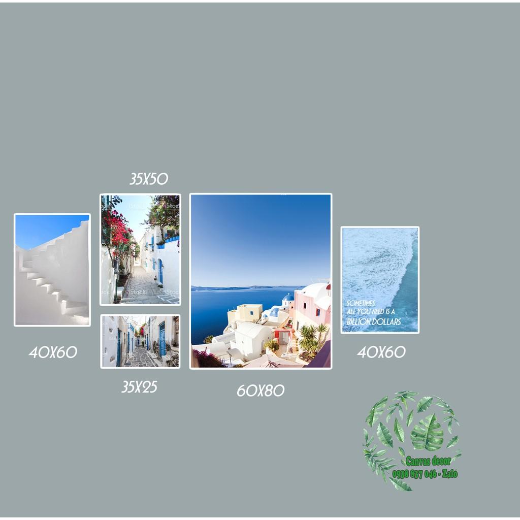 Bộ 5 tranh canvas treo tường cảnh đẹp MS:289