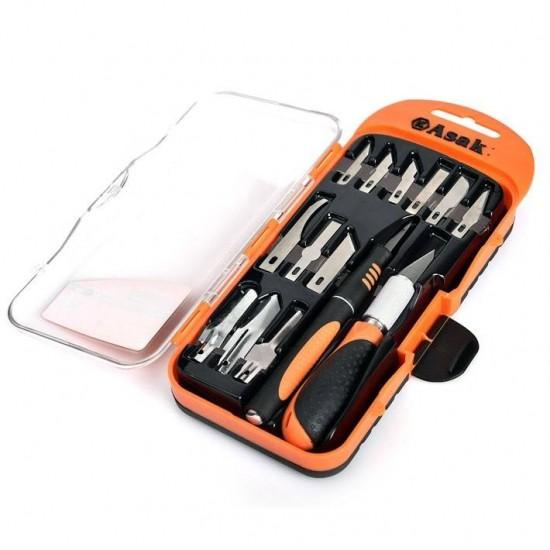 Bộ dao điêu khắc cao cấp 14 chi tiết Asaki AK-3960