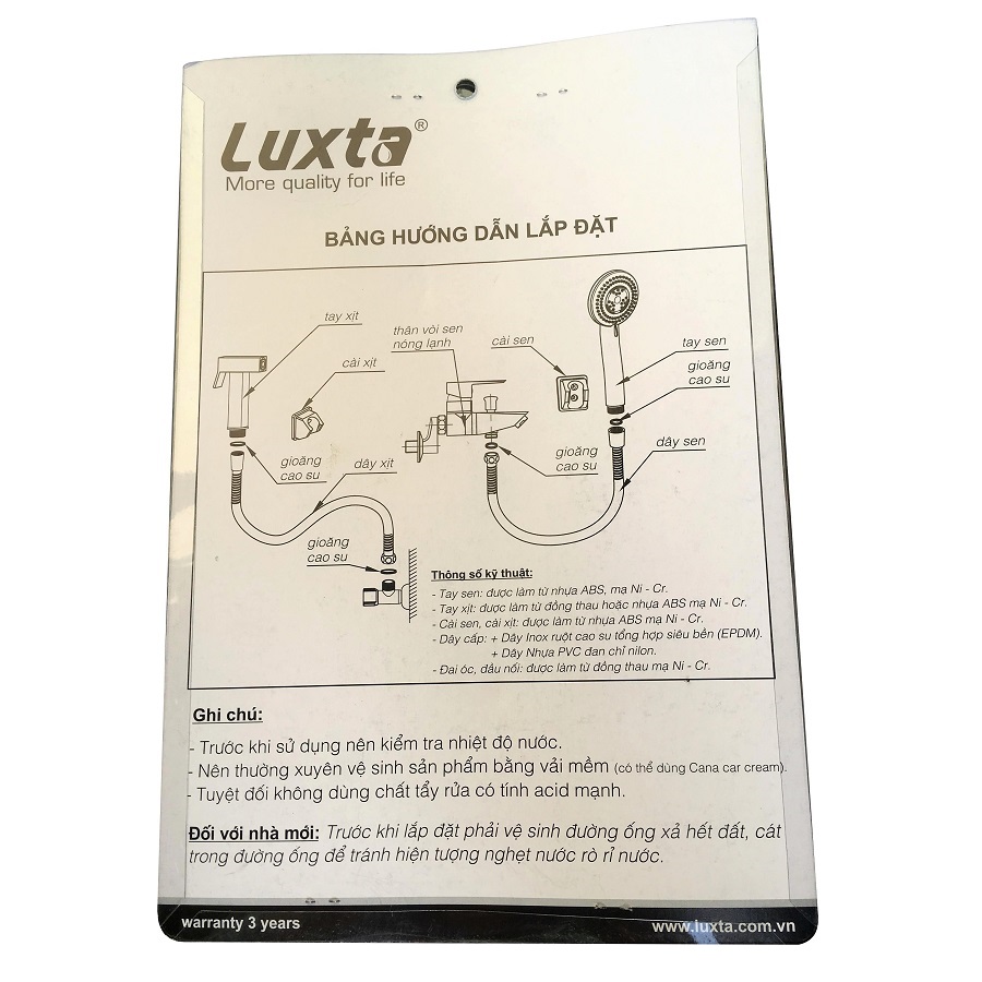 Bộ Tay Sen Tắm Luxta (Việt Nam) TX22