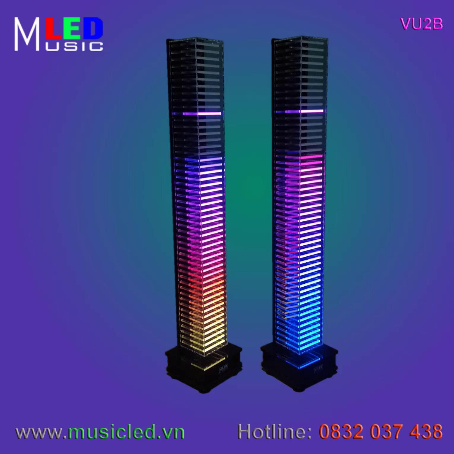 Đôi đèn Music LED nháy theo âm lượng nhạc cỡ lớn