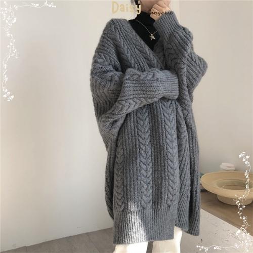 Áo Khoác Cardigan Len Dáng Dài Áo Len Trơn Dài Tay Form Rộng Phong Cách Basic - Mã AOL014