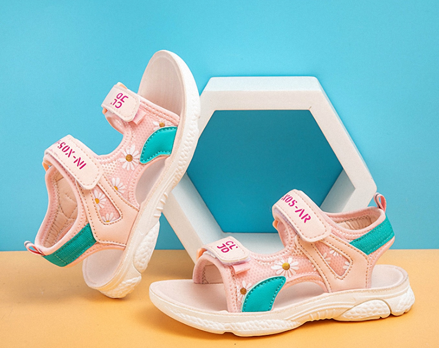 Dép Sandal hoa cúc bé gái , sandal đi học bé gái SD117