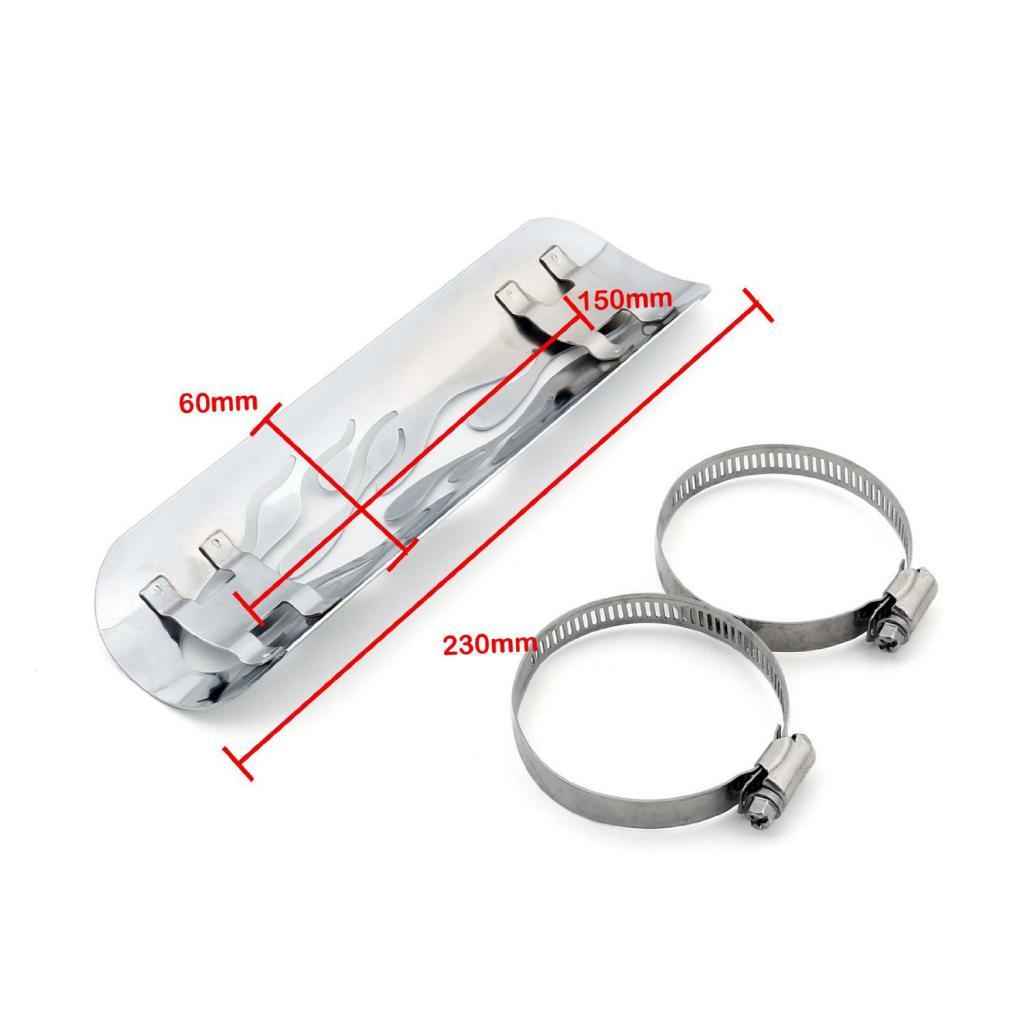 Pierced Flame Exhaust Pipe Heat Shield Cover Guard For Harley Cruise White