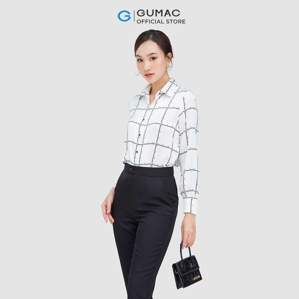 Áo sơ mi nữ GUMAC AC05055 lụa in