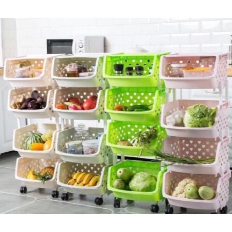 Kệ Rổ Nhựa Đa Năng 4 Tầng Siêu Tiện Dụng Đựng Đồ Gia Đình Tiện ích