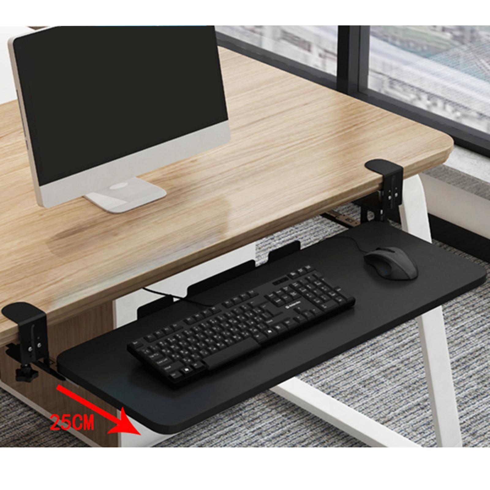 Keyboard Tray Under Desk Save Space adjustable for Typing Desktop