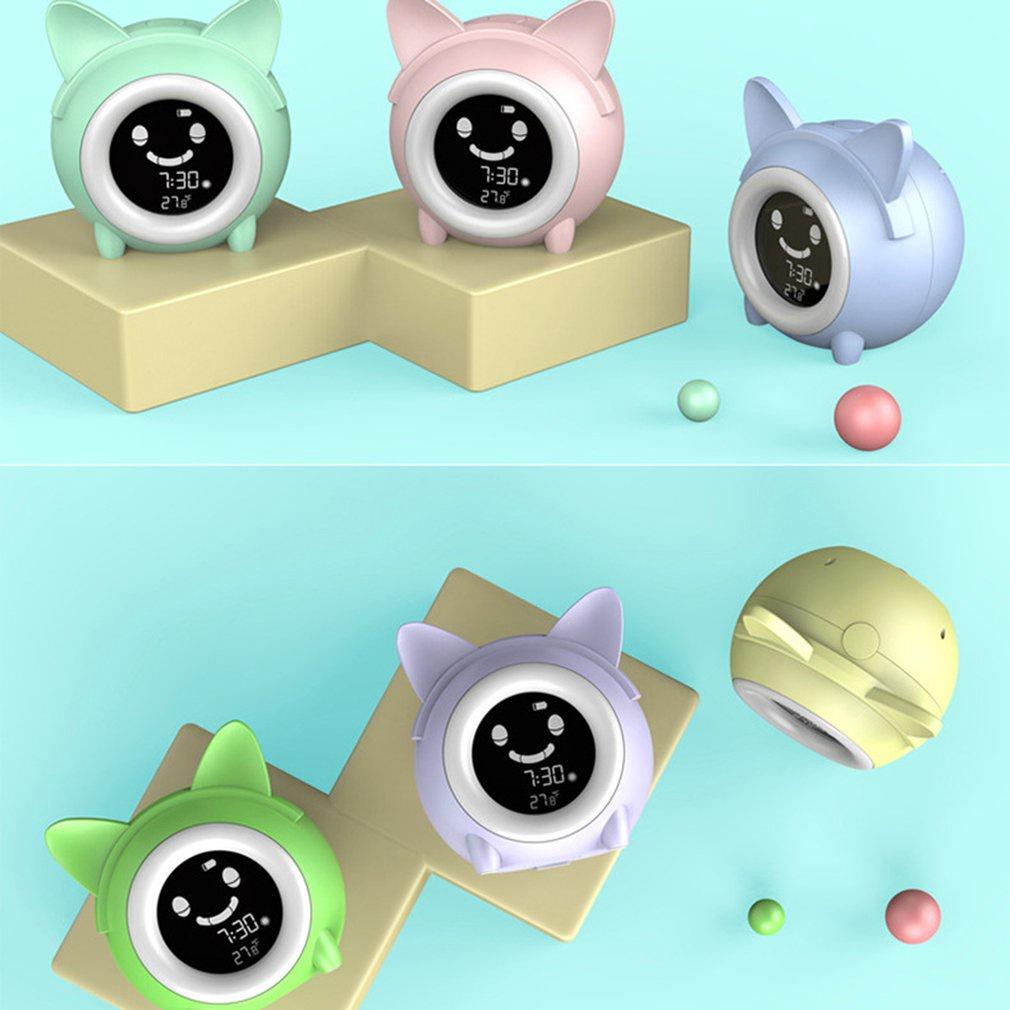 Kids Child Alarm Clock Sleep Training Clock Colorful Night Light Digital Wake Up Clock With Temperature Timer For Bedroom