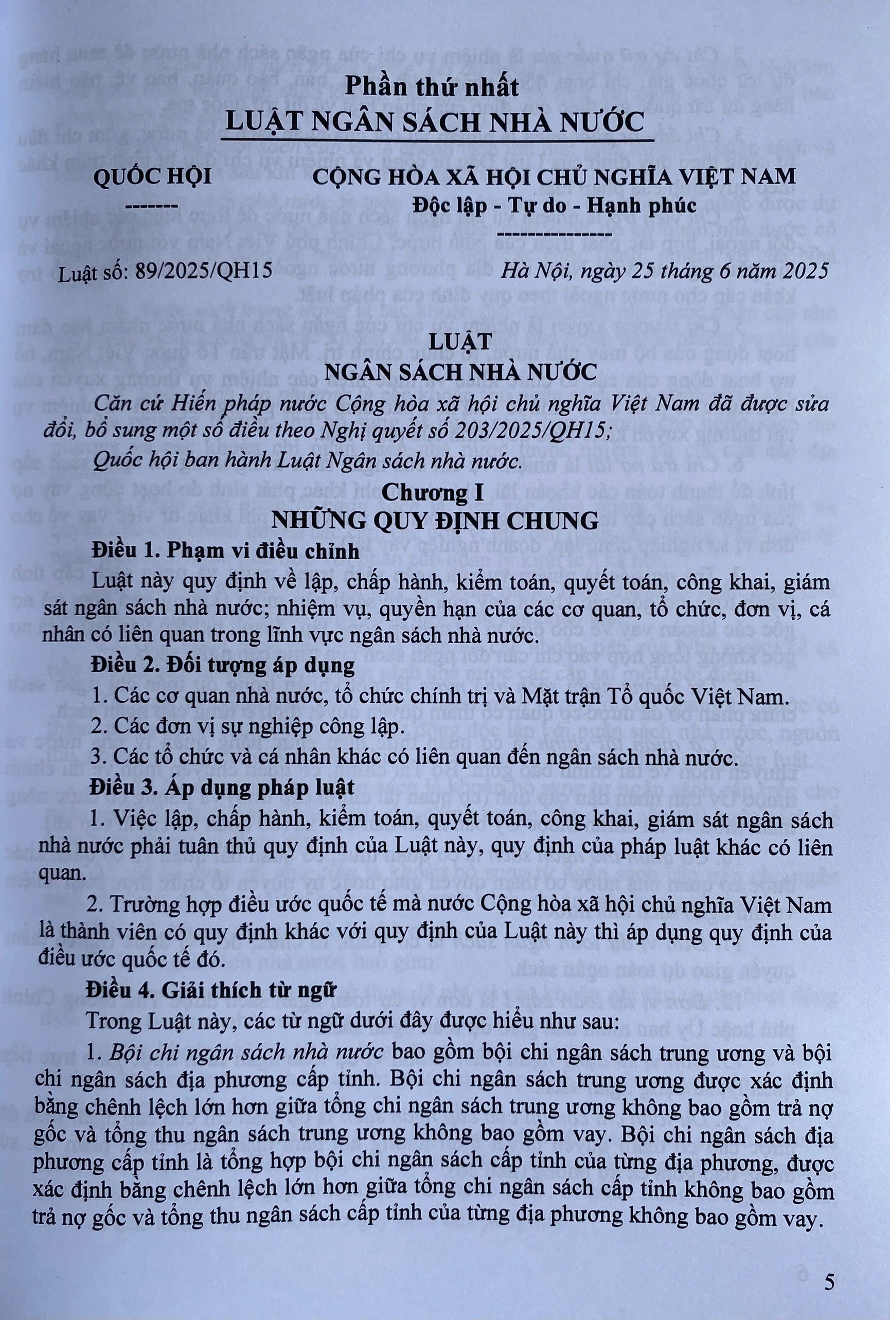 Luật Ngân Sách Nhà Nước; Hệ Thống Mục Lục Ngân Sách Nhà Nước
