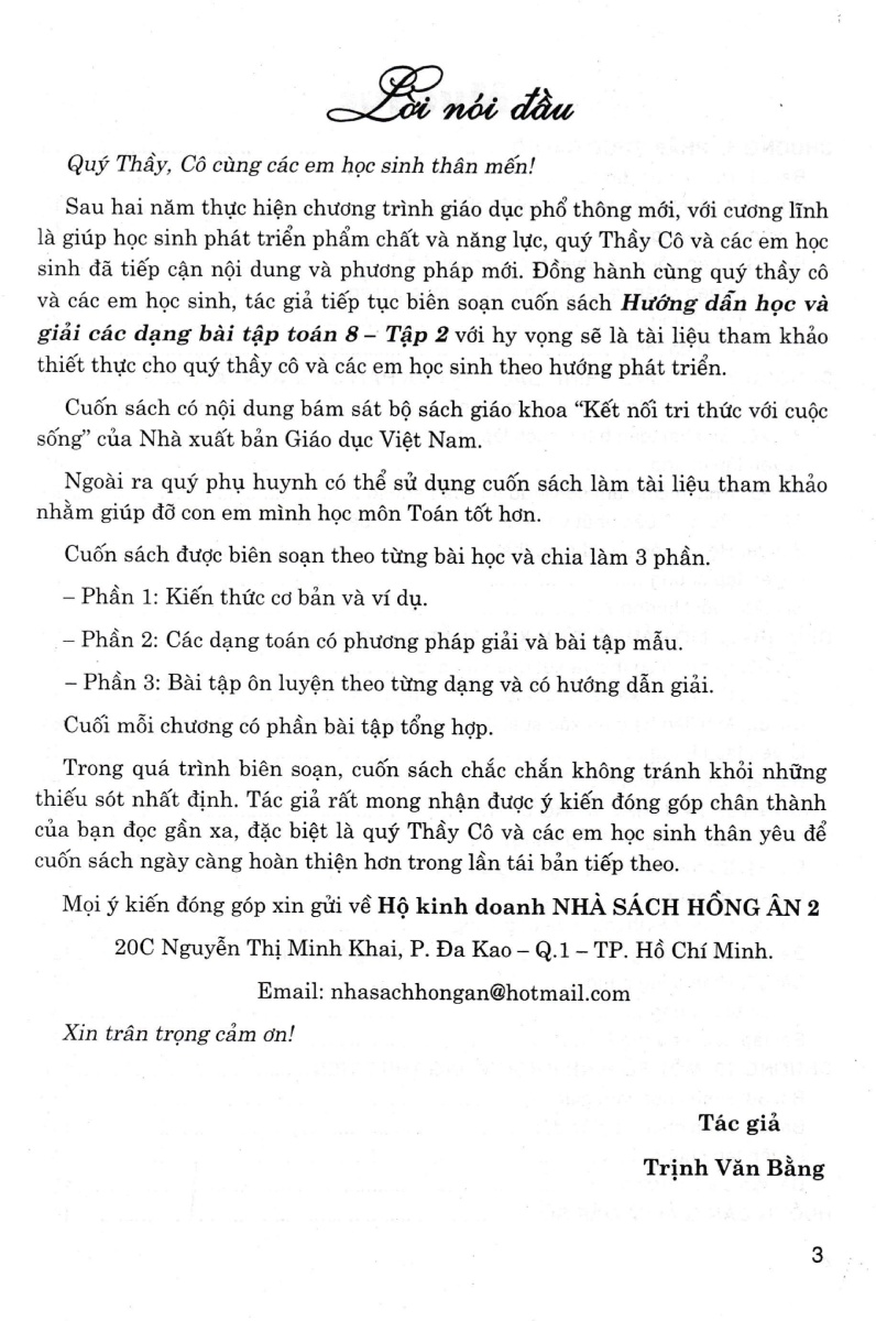 Hướng Dẫn Học Và Giải Các Dạng Bài Tập Toán 8 Tập 2 _HA