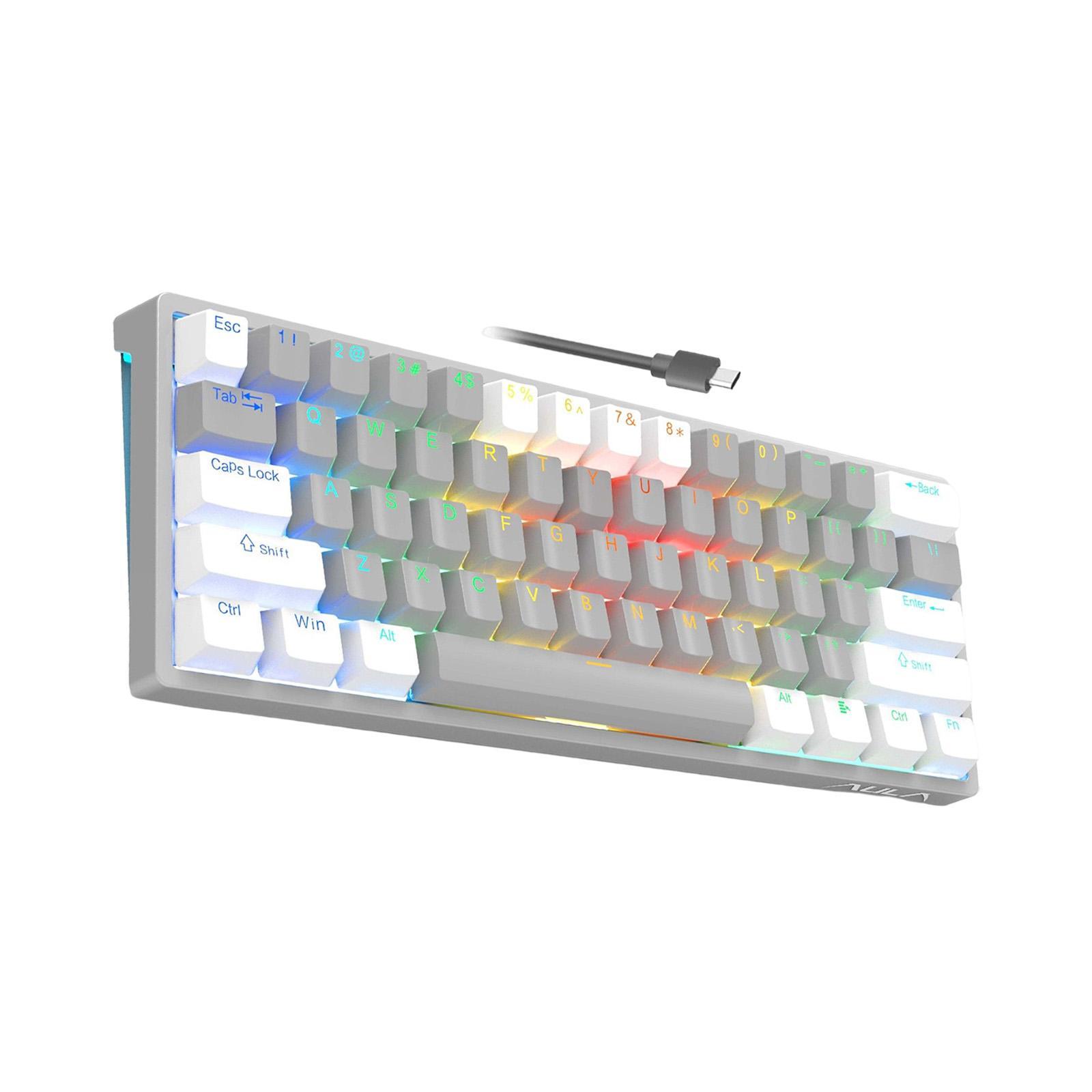 Mechanical Gaming Keyboard Clear Characters Hot Swappable for Desktop Laptop