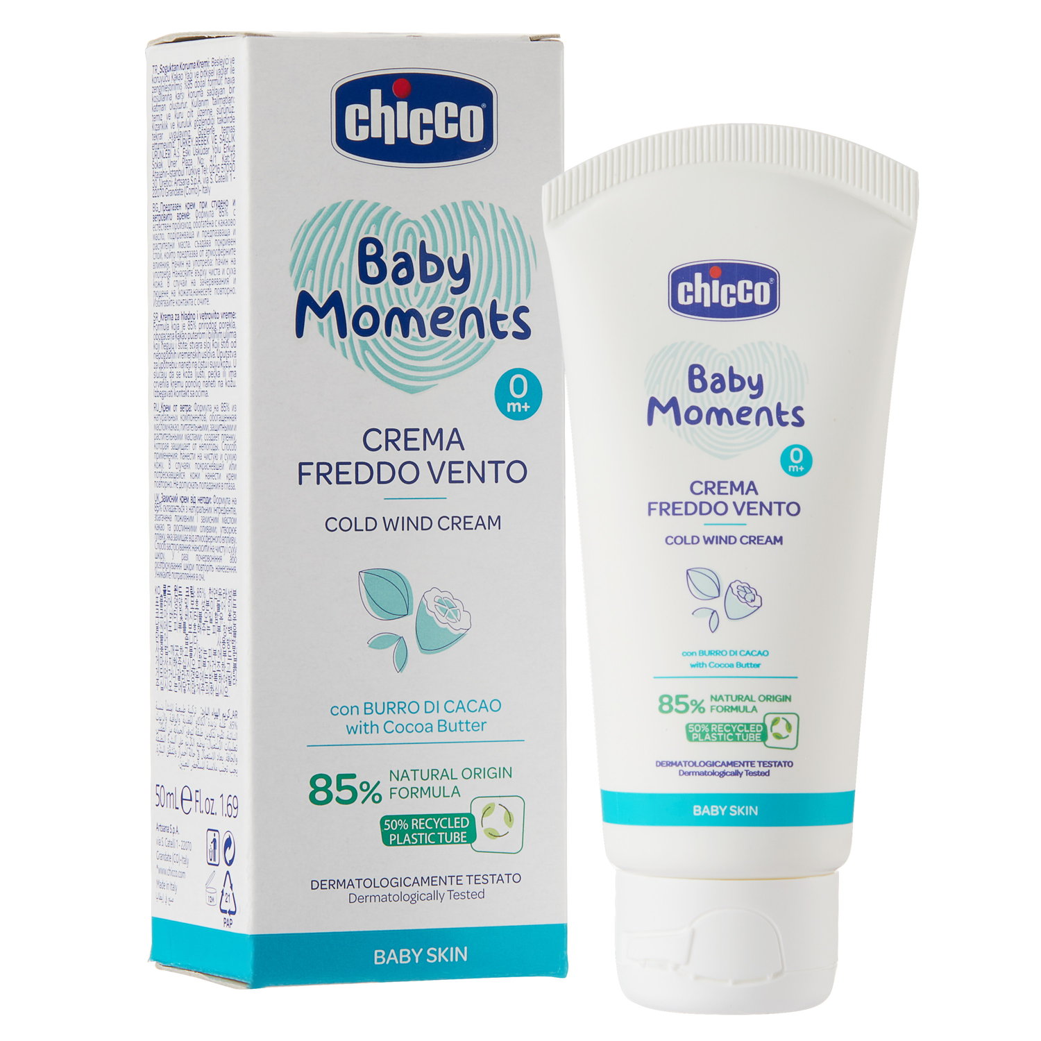 Kem dưỡng ẩm Bơ Cacao Chicco Cold Wind cho bé 0M+ 50ml