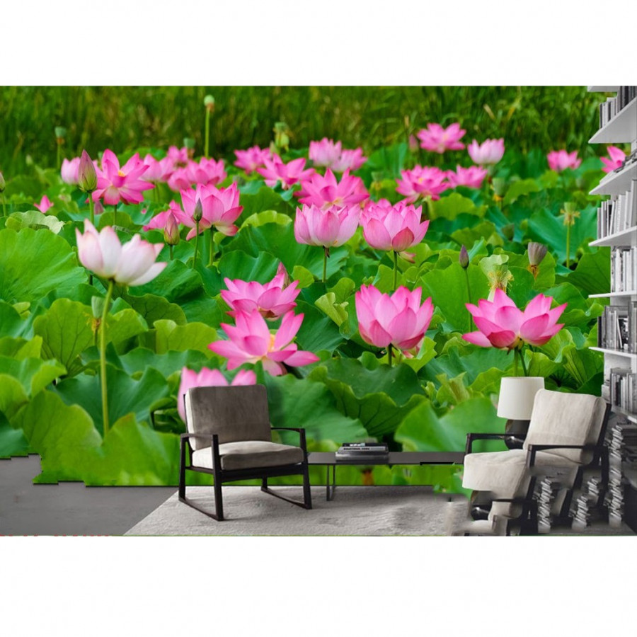 Tranh dán tường 3d công viên xanh PC43