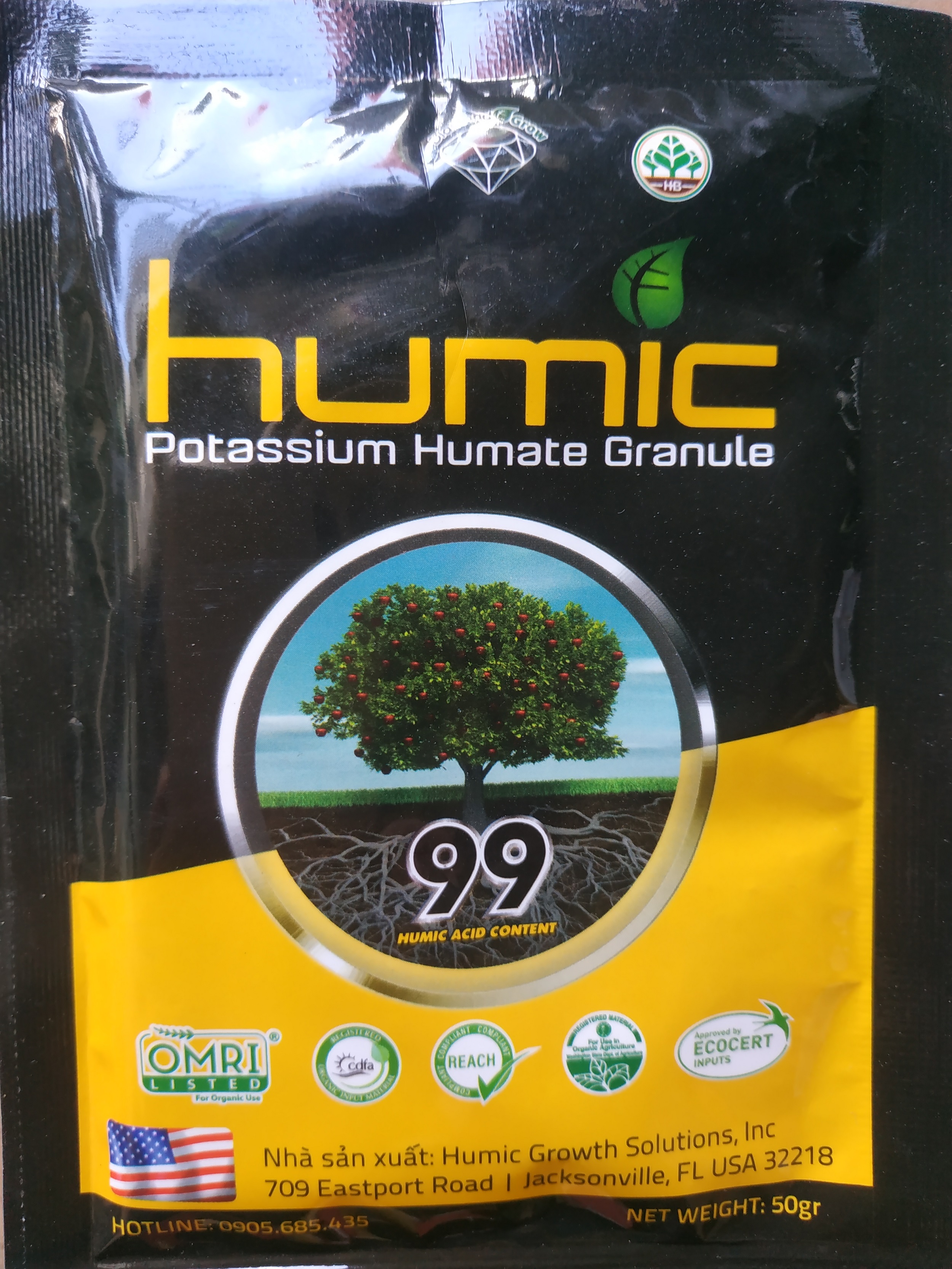 PHÂN BÓN SINH HỌC HUMIC - GÓI 50 GRAM