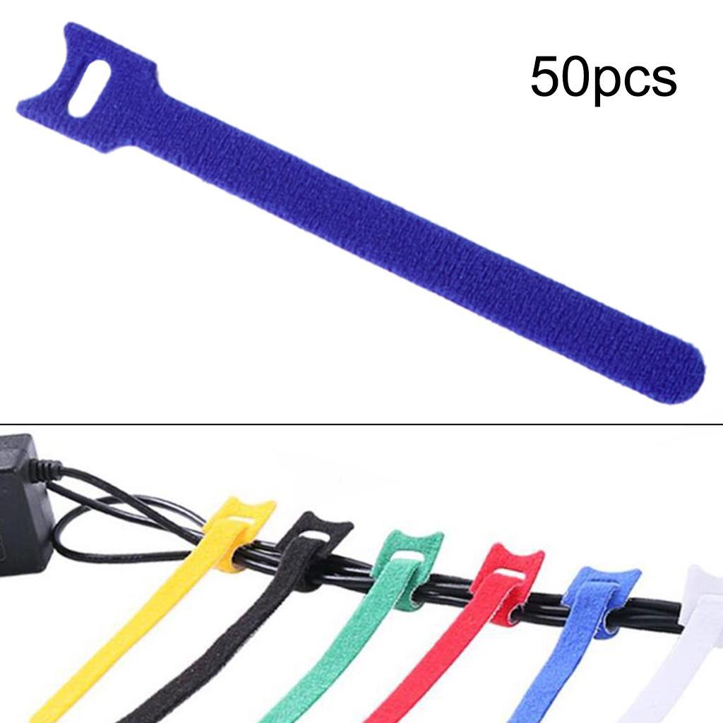 50pcs Cable Cord Tie Straps Reusable Cable Ties Cord Straps