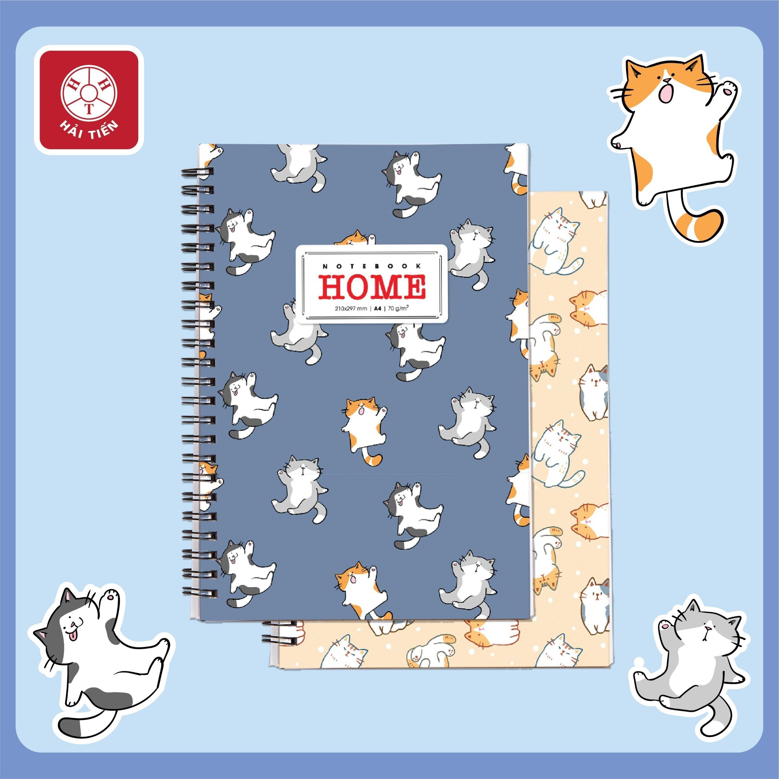 HẢI TIẾN Sổ lò xo bìa bồi cao cấp - Home