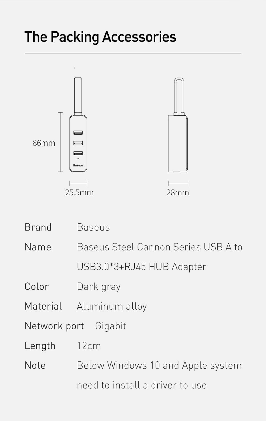 Hub Chuyển Đổi Steel Cannon Series USB A Gigabit LAN Adapter Từ USB / Type-C Sang RJ45 Cho Macbook Pro--Hàng Chính Hãng