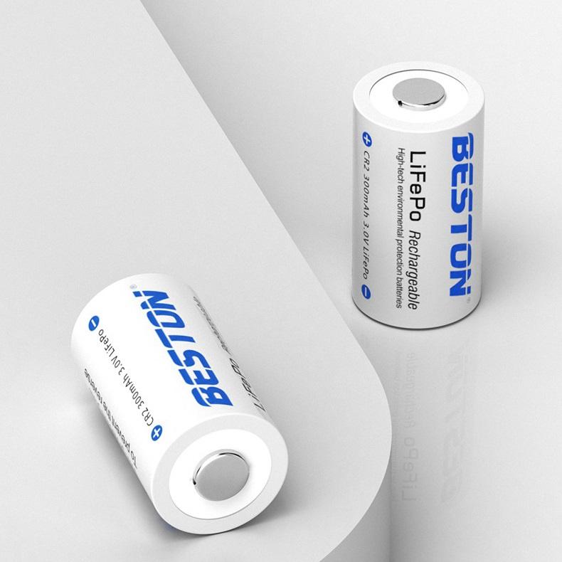 Hình ảnh Pin sạc CR2 BESTON 300mAh dùng cho máy ảnh, camera, thiết bị đo, đèn pin, ống nhòm - Hàng chính hãng