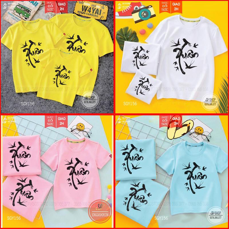 Áo thun Tết Xuân - Nhiều màu - Thun cotton dày dặn - Đủ size | SGSHOP