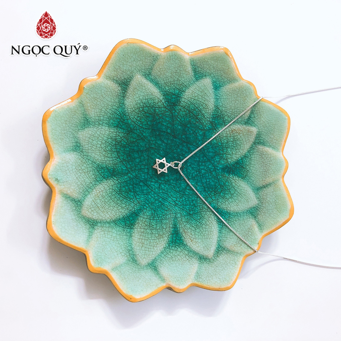 Dây chuyền bạc mặt sao 6 cánh - Ngọc Quý Gemstones
