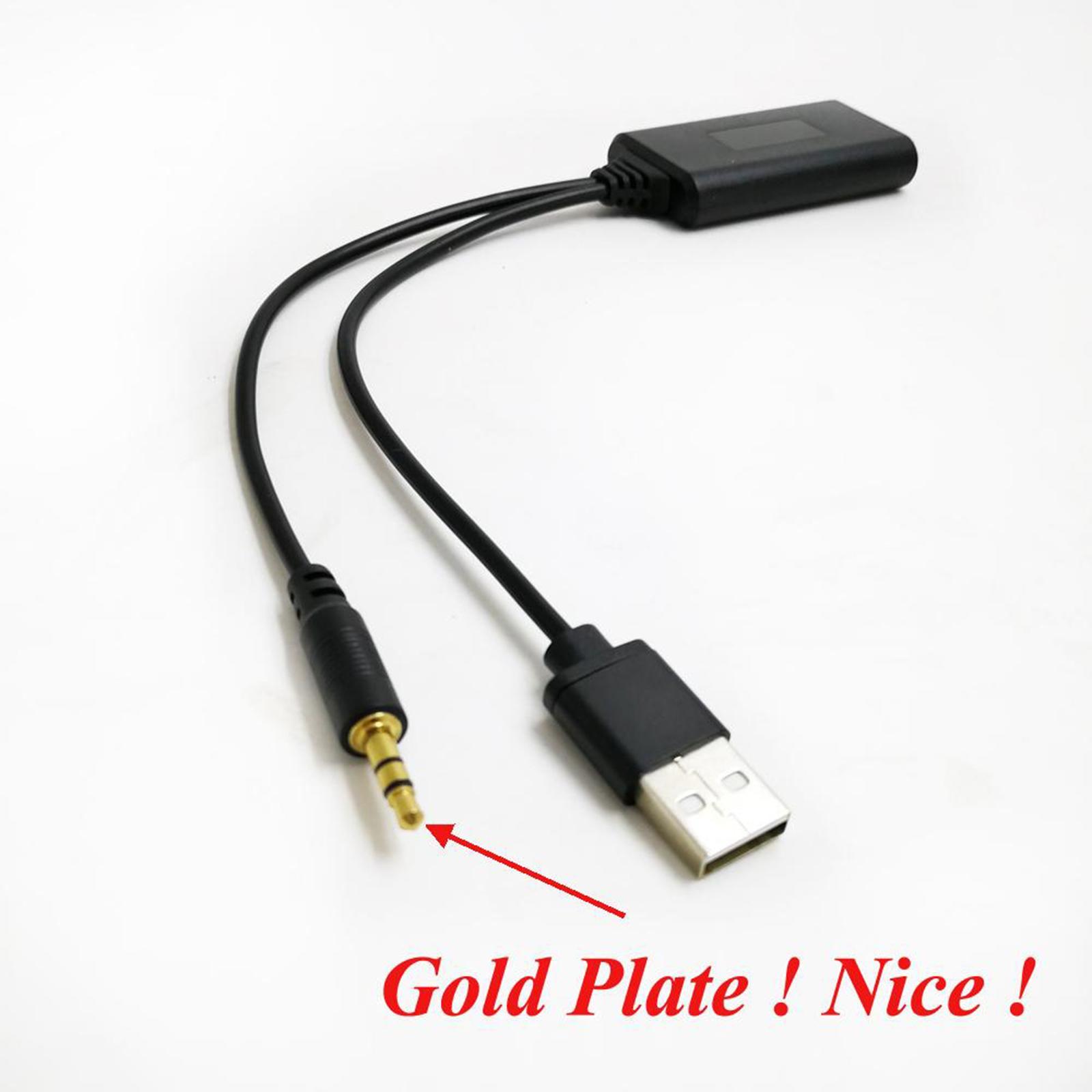 2-in-1 Auto Radio USB Bluetooth Adapter Stereo Wireless Audio Wire