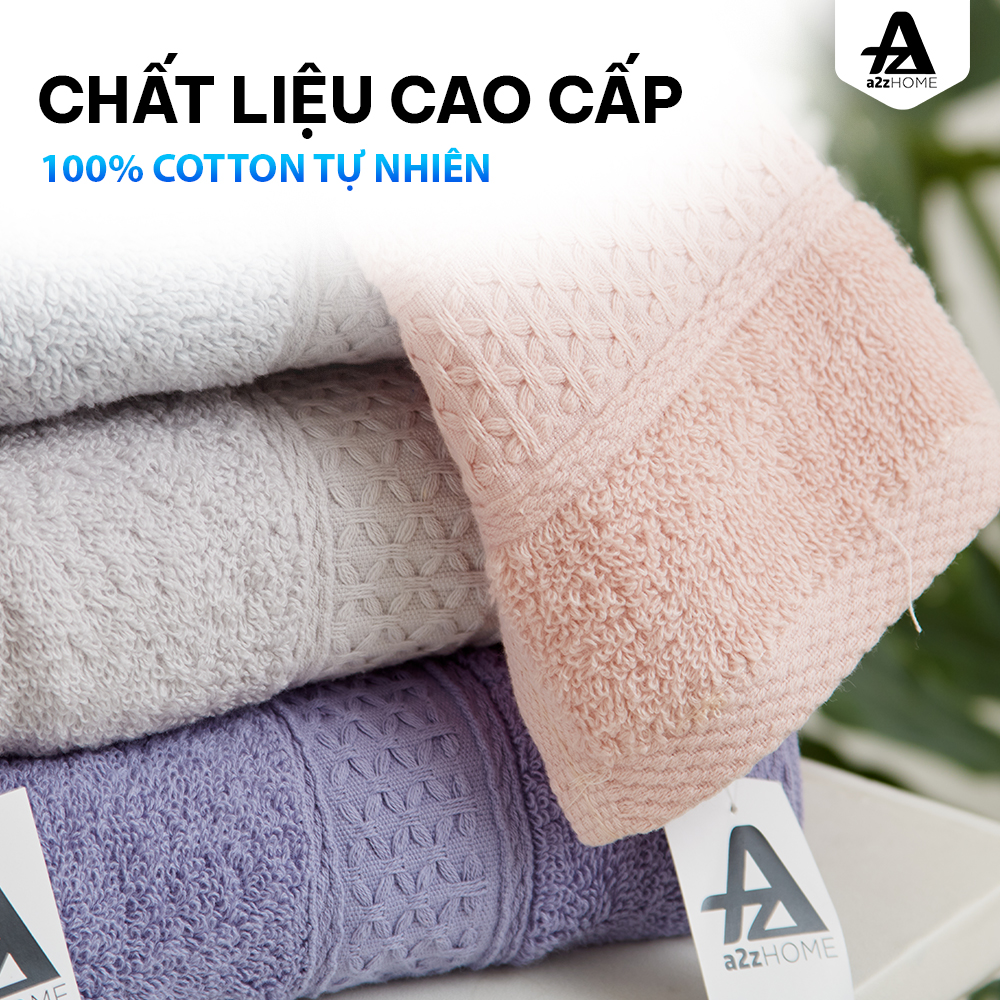 Khăn Tay 100% Cotton Tự Nhiên Cao Cấp Mềm Mại A2Z Home