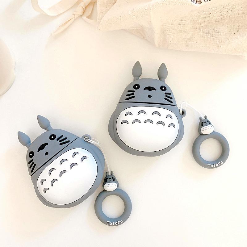 Bao Case Cho Airpods 1/ 2 Hình Totoro_Tặng Kèm Móc khóa Mèo Con Ngồi Hộp