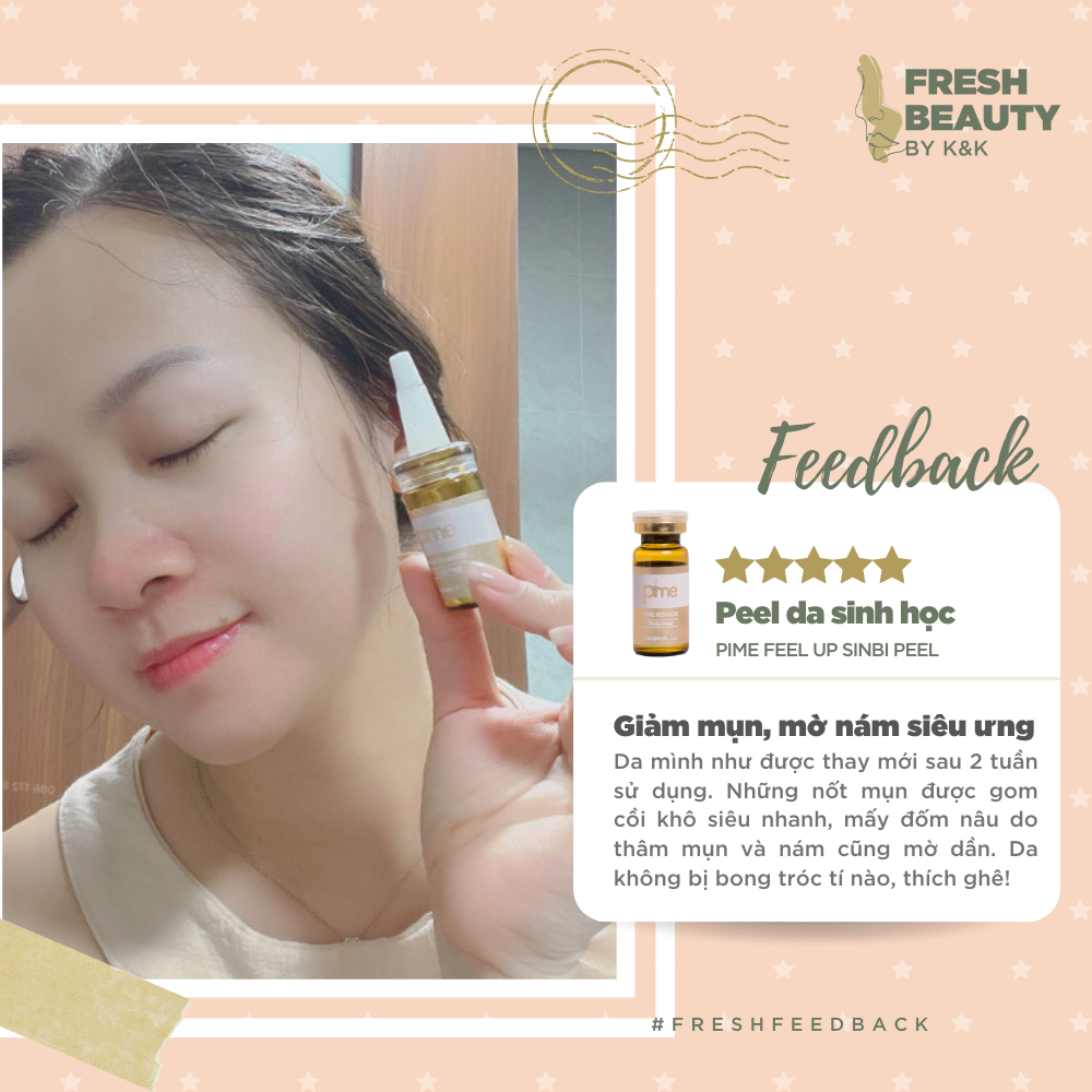 Thay da dịu nhẹ Pime Sinbi Peel lành tính tái tạo, hỗ trợ giảm thâm, mờ sẹo, kiềm dầu 10ml