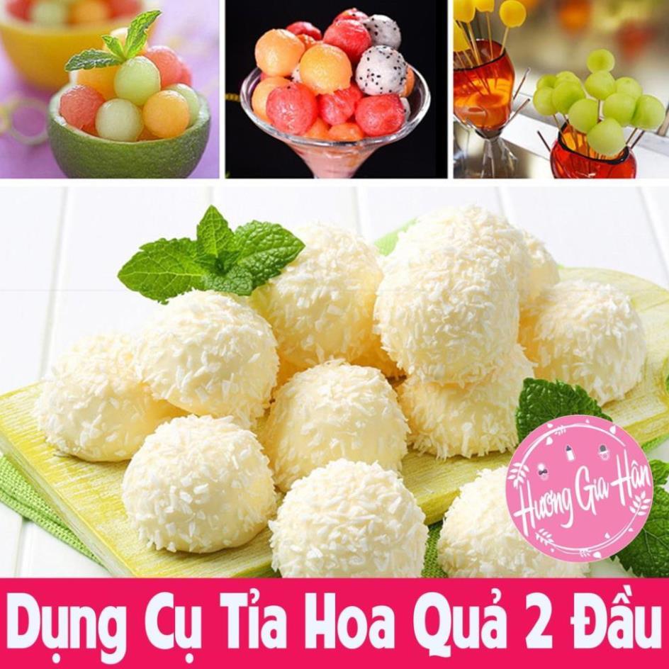 Dụng Cụ Tỉa Hoa Quả 2 Đầu , Muỗng Múc Trái Cây, Muỗng Bingsu
