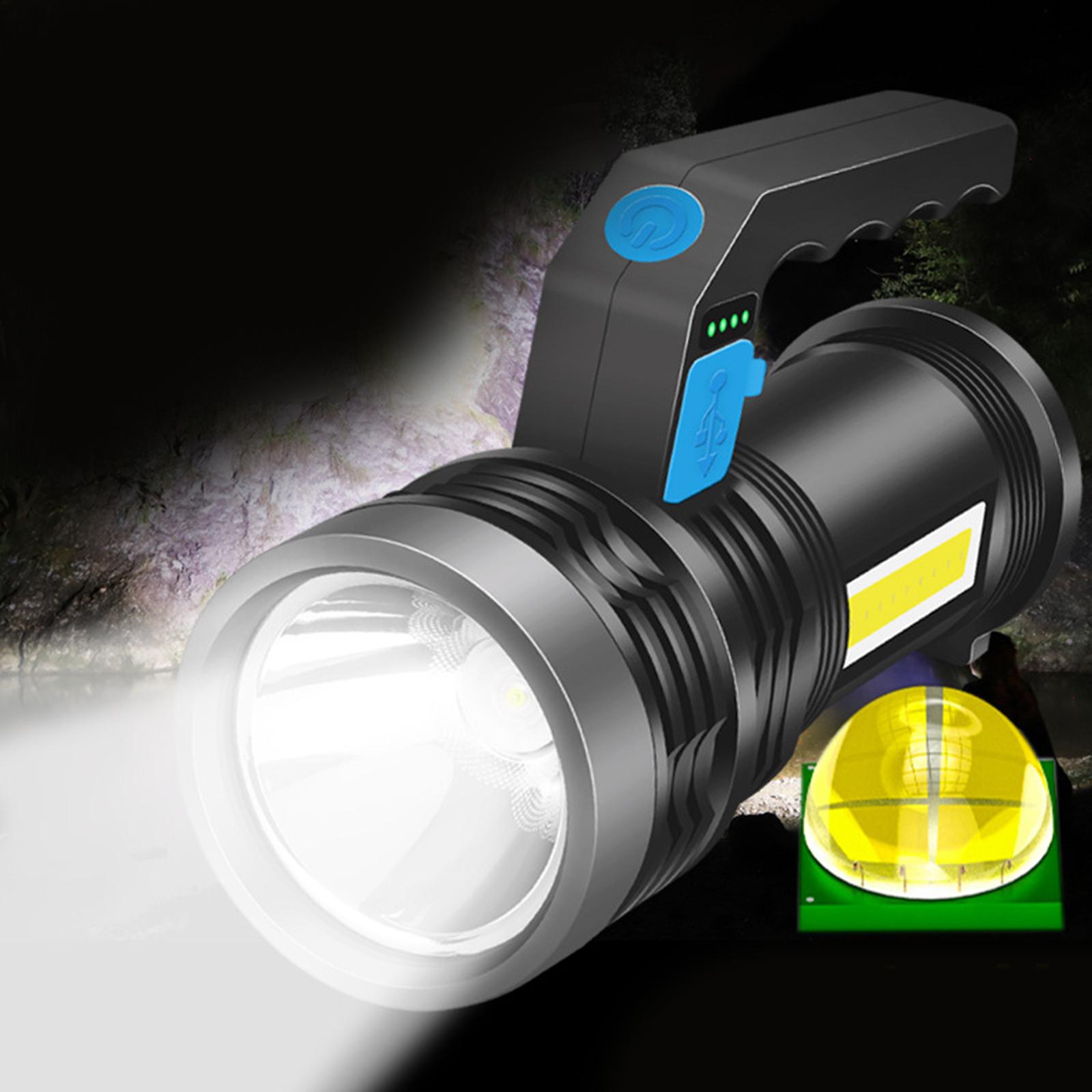Super Bright LED Flashlight Rechargeable Searchlight Handheld Spotlight